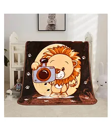 Florida Double Layer Winter Baby Blanket - Brown