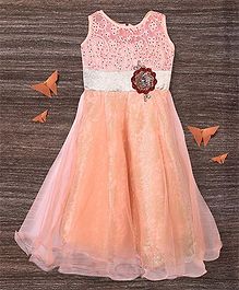 M'Princess Embroidery Design Gown - Orange M'Princess Embroidery Design Gown - Orange