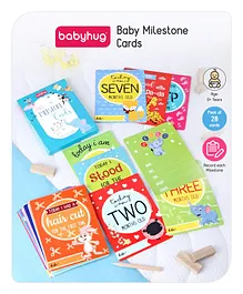 Babyhug Baby Milestone Cards - English