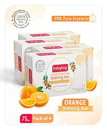 Babyhug Rejuvenating Orange Bathing Bar, 75 g - Pack of 4