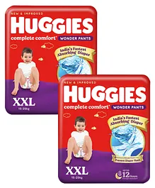 Huggies Wonder Pants Double Extra Large (XXL) Size Baby Diaper Pants - 48 Pieces - (Pack of 2)