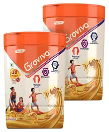 Groviva Child Nutrition Supplement Jar Mango Flavour - 400 gm- Pack of 2