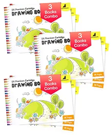 Woodsnipe 2A Size Drawing Books Pack of 3 - 36 Drawing Pages Each Combo Value Pack Of 3 Qtys