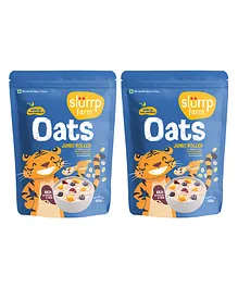 Slurrp Farm Wholegrain Jumbo Rolled Oats High In Protein and Fibre 500 gm Pack of 2
