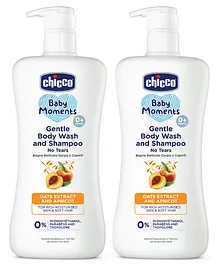 Chicco Baby Moments Gentle Body Wash And Shampoo - 500 ml (Pack of 2)