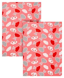 Quick Dry Baby Bed Protector Vibro Abstract Print Medium - Pink (Pack of 2)