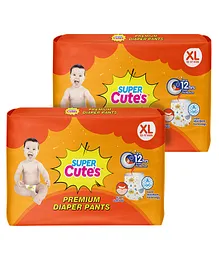 Super Cute's Wonder Pullups Diaper Pants with Wetness Indicators (XL) - Super Soft and Rash Free Diapers - Pack of 26 - (Pack of 2)
