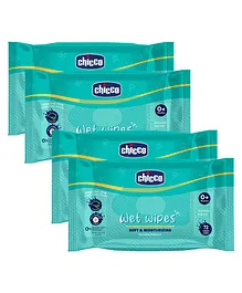 Chicco Soft & Moisturizing Wet Wipes Pack of 2 - 144 Wipes (Pack of 2)
