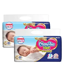 MamyPoko Tape New Born Mini - 30 Pieces - (Pack of 2)