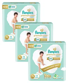 Pampers Premium Care Diaper Pants Extra Large - 11 Pieces - (Pack of 3)