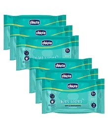 Chicco Soft & Moisturizing Wet Wipes - 72 Wipes (Pack of 6)