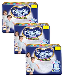 MamyPoko Extra Absorb Pants Style Diaper XXXL (Extra Extra Extra Large) 18 - (Pack of 3)