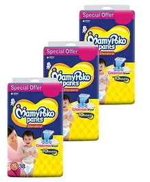 MamyPoko Pants Standard Pant Style Diapers  (Extra Large) 38 - (Pack of 3)