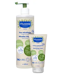 Mustela Hydrating Cream For Face and Body- 150 ml & Micellar Water- 400 ml