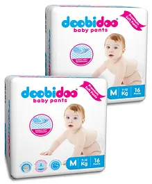 Doobidoo Baby Pant Style Diapers Medium - 16 Pieces - (Pack of 2)