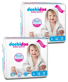 Doobidoo Baby Pant Style Diaper Large - 14 Pieces - (Pack of 2)