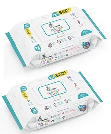 R for Rabbit Feather Aqua Wipes - With Calendula Extract - Pack of 2 -156 Pieces