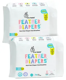 R for Rabbit Feather Diaper Pants Size XXL - 72 Counts (Pack of 2)