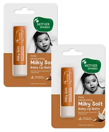 Mother Sparsh Daily Moisturizing Milky Soft Lip Balm for Babies 4 Gm (Pack of 2)
