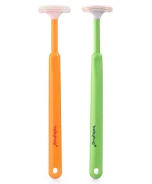 Babyhug Tongue Cleaner Orange & Green pack of 2