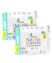 R for Rabbit Pant Style Feather Diapers Extra Small - 44 Pieces (Pack of 2)