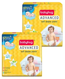Babyhug Advanced Pant Style Diaper XXXL Size - 20 Pieces - (Pack of 2)