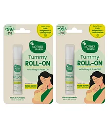 Mother Sparsh Tummy Roll On for Babies with Hing & Saunf Oil - 6 ml (Pack of 2)