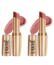 Lakme 9to5 Powerplay Priming Matte Lipstick, Lasts 16hrs, Blushing Nude, 3.6g (Pack of 2)