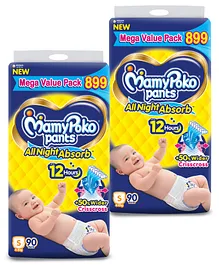MamyPoko Standard Pants All Night Absorb Small - 90 pieces (Pack of 2)