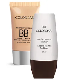 Colorbar Perfect Match Primer - 30 ml & Perfect Match BB Cream White Light 100 - 29 g