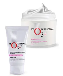 O3+ Brightening & Whitening Face Wash - 100 g and D Tan Professional Pack - 300g