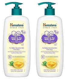 Himalaya Head to Toe Baby Wash with Pure Cow Ghee - 400 ml Pack of 2