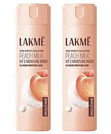 Lakme Peach Milk Moisturizer Body Lotion - 120 ml (Pack of 2)