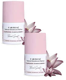 Carmesi Natural Deodorant Roll-on - Floral Sunset (50 ml) - (Pack of 2)