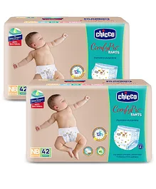 Chicco Comfypro Ultra Soft & Light Diaper Pants New Born - 42 Pieces (Pack of 2)