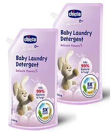 Chicco Laundry Detergent Delicate Flowers - 1 Litre (Pack of 2)