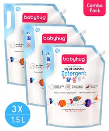 Babyhug Liquid Laundry Detergent Refill Pack of 3 - 1.5L Each
