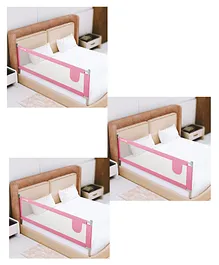 LuvLap Comfy Bed rail Pink Without Print (Pack of 3)