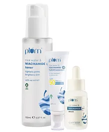 Plum Skin Brightening Kit Brightens & Improves Skin Texture - Suits All Skin Types
