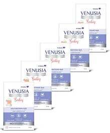 Venusia Baby Mild Bathing Bar Enriched With Shea Butter Olive Oil & Avocado Oil - 75 g (Pack of 5)