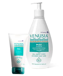 Venusia Max Intensive Moisturizing Lotion - 500 g & Venusia Max Moisturizing Cream - 150 g