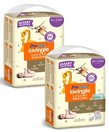 Pro-ease Lovingle Luxury Diaper Pants New Born - 36 pieces (Pack of 2)