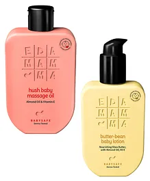 Ed-a-Mamma Hush Massage Oil 200 ml And Butter Bean Baby Lotion 200 ml