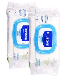 Mustela Cleansing Wipes - 70 Pieces - Pack Of 2 Mustela Cleansing Wipes - 70 Pieces - Pack Of 2