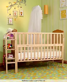 Babyhug Lily Baby Cot With Bassinet & Mattress