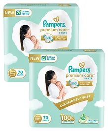 Pampers Premium Care Pant Style Diapers New Born - 70 Pieces - (Pack of 2)