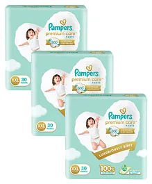 Pampers Premium Care Pant Style Diapers XXL - 30 Pieces - (Pack of 3)