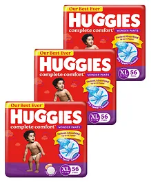 Huggies Wonder Pants Extra Large Pant Style Diapers - 56 Pieces - ( Pack of 3 )