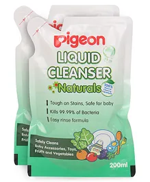 Pigeon Liquid Cleanser Naturals Refill Pack - 200 ml (Pack of 2)