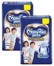 MamyPoko Pant Style Diapers XXX Large - 7 Pieces - (Pack of 2)